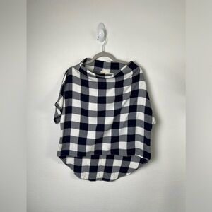 PALINI Checker Short Sleeve Top